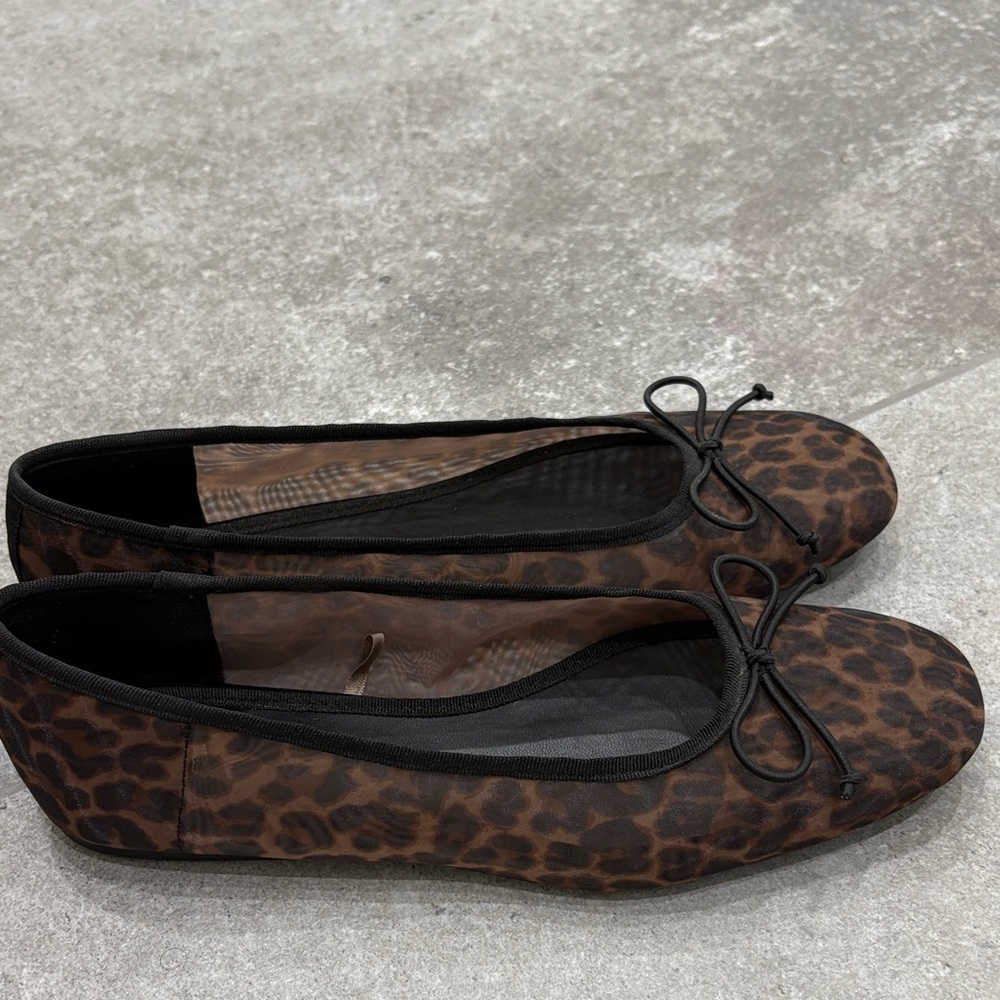 Zara Brown Leopard Print Flats